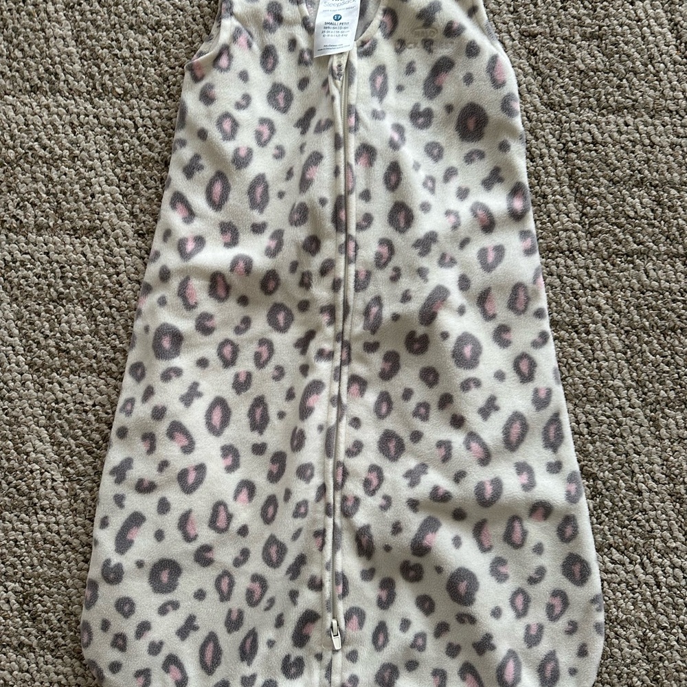 HALO Leopard Print Fleece Sleep Sack Size Small